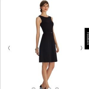White House Black Market black lined dress Size 00
